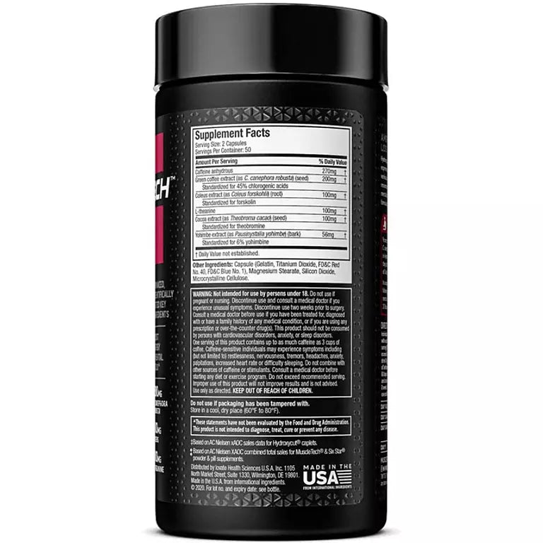 Muscletech Hydroxycut Hardcore Elite-110 capsules ( 55 serv )