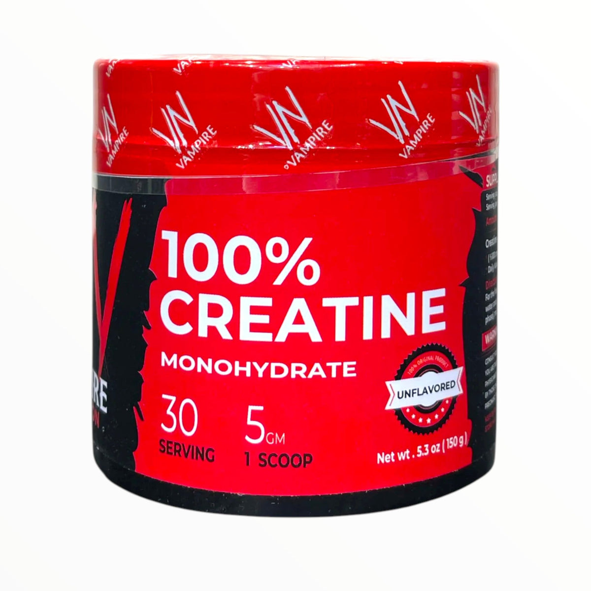 Vampire Nutrition 100% Creatine Monohydrate 30servings - 150gm unflavored