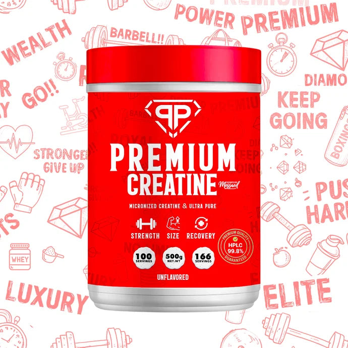 Premium Creatine Monohydrate pure 99,8% - 500gm - ( 100 servings, 166 servings)