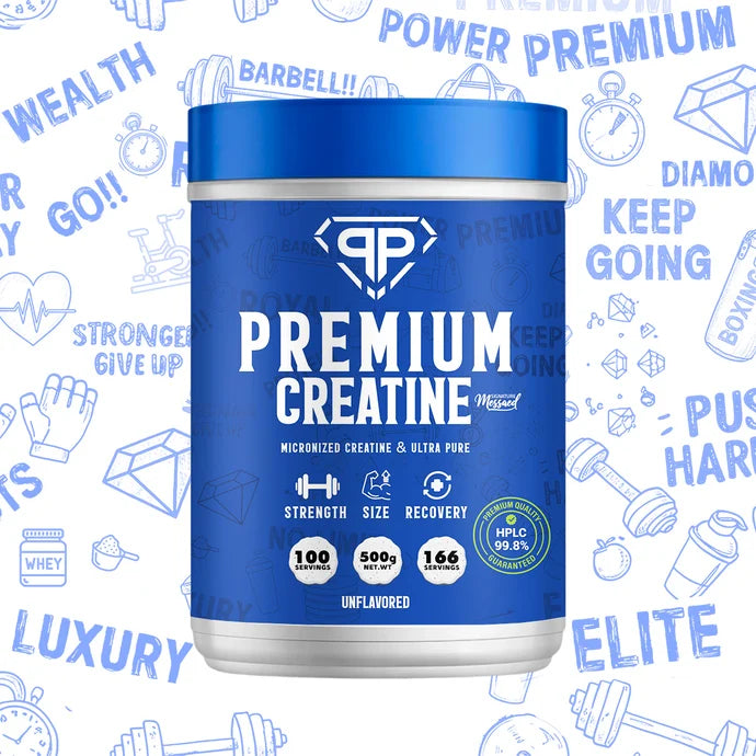Premium Creatine Monohydrate pure 99,8% - 500gm - ( 100 servings, 166 servings)
