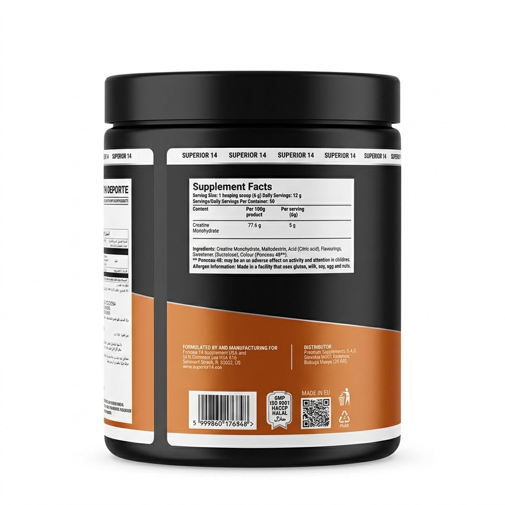 Creatine Superior 14 - 300gm (60 Servings) - Pure Creatine Monohydrate for Strength & Energy