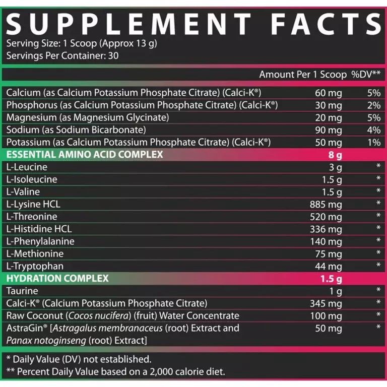 Nutrex EAA+ Hydration – Essential Amino Acids & Electrolytes (30 Servings)