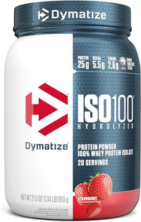 ‏Dymatize ISO100 strawberry 25g protein - 610gm ( 20 servings )