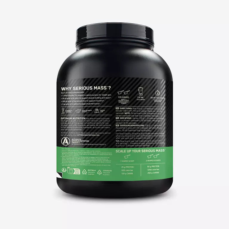 Optimum Nutrition Serious Mass - 2,72 kg ( 8 Servings )