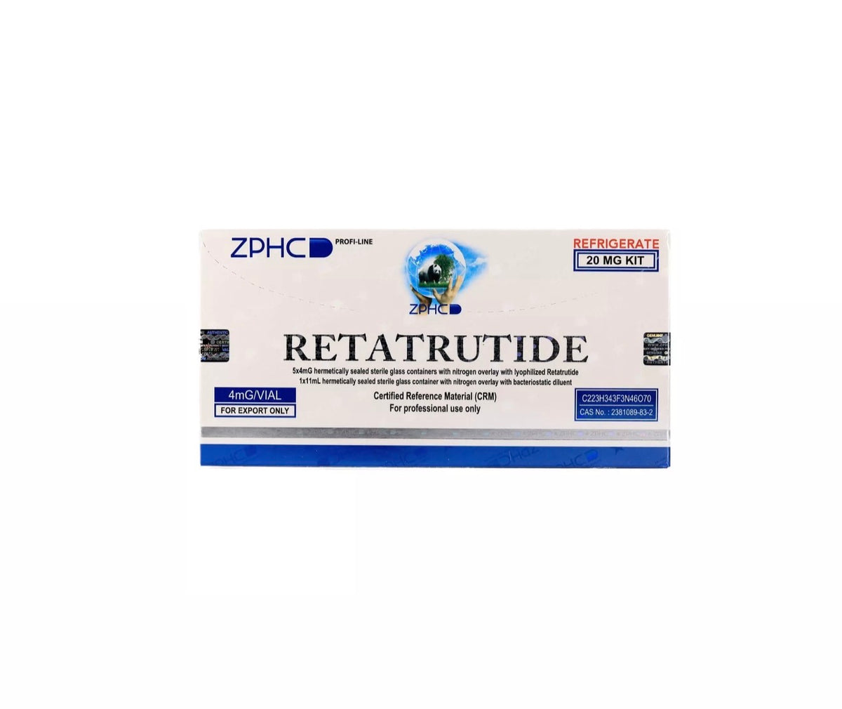 RETATRUTIDE ZPHC 20 MG KIT -(4 MG / VIAL) -5 VIALS