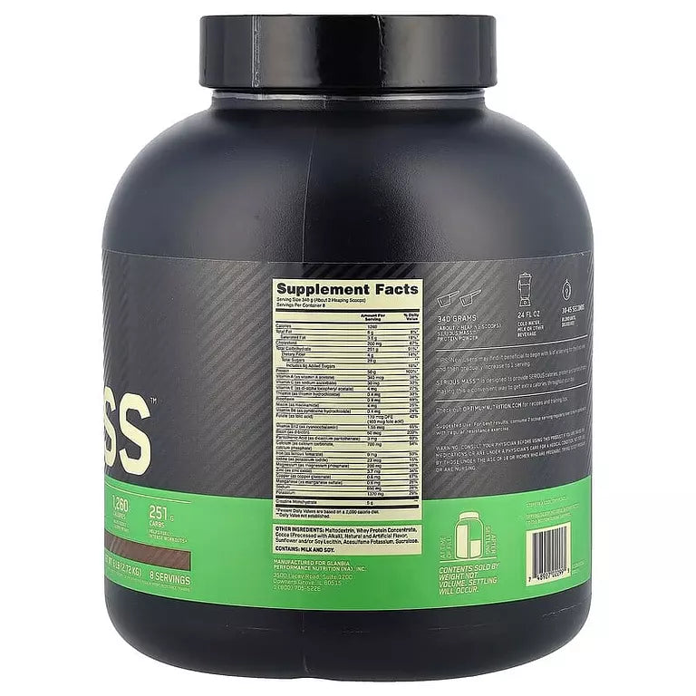 Optimum Nutrition Serious Mass - 2,72 kg ( 8 Servings )