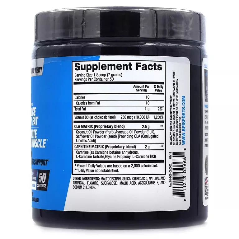 Bpi Sports Cla+Carnitine - 320G ( 50 servings )