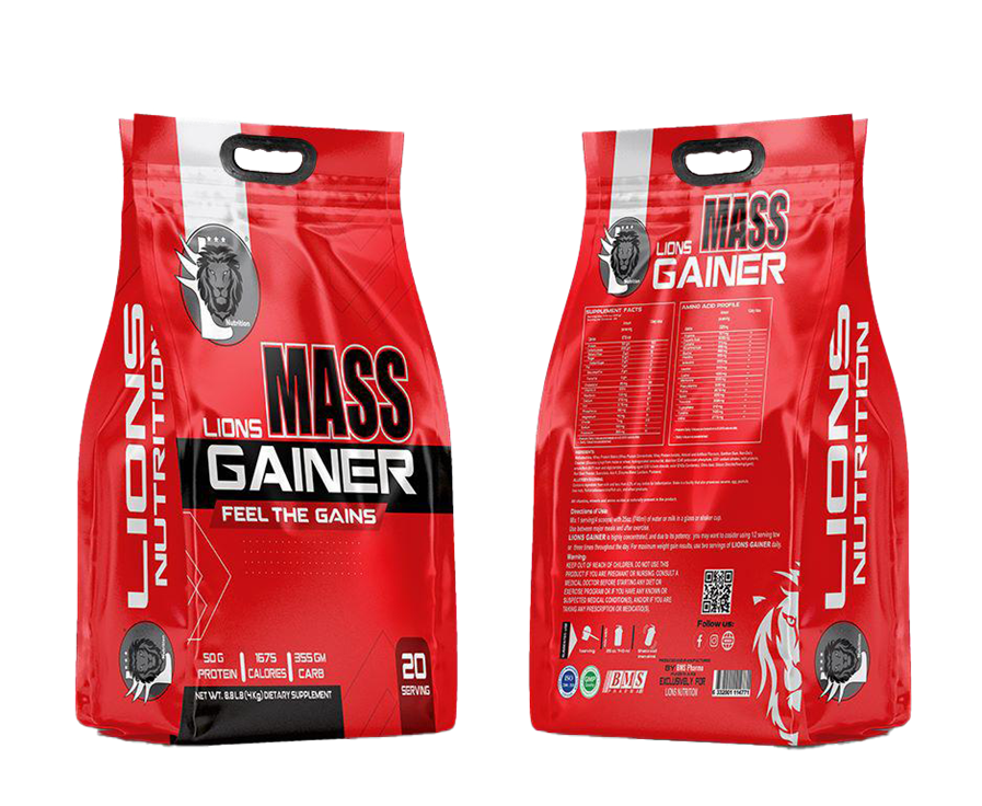 LIONS NUTRITION Mass Gainer -5kg ( 20 servings)