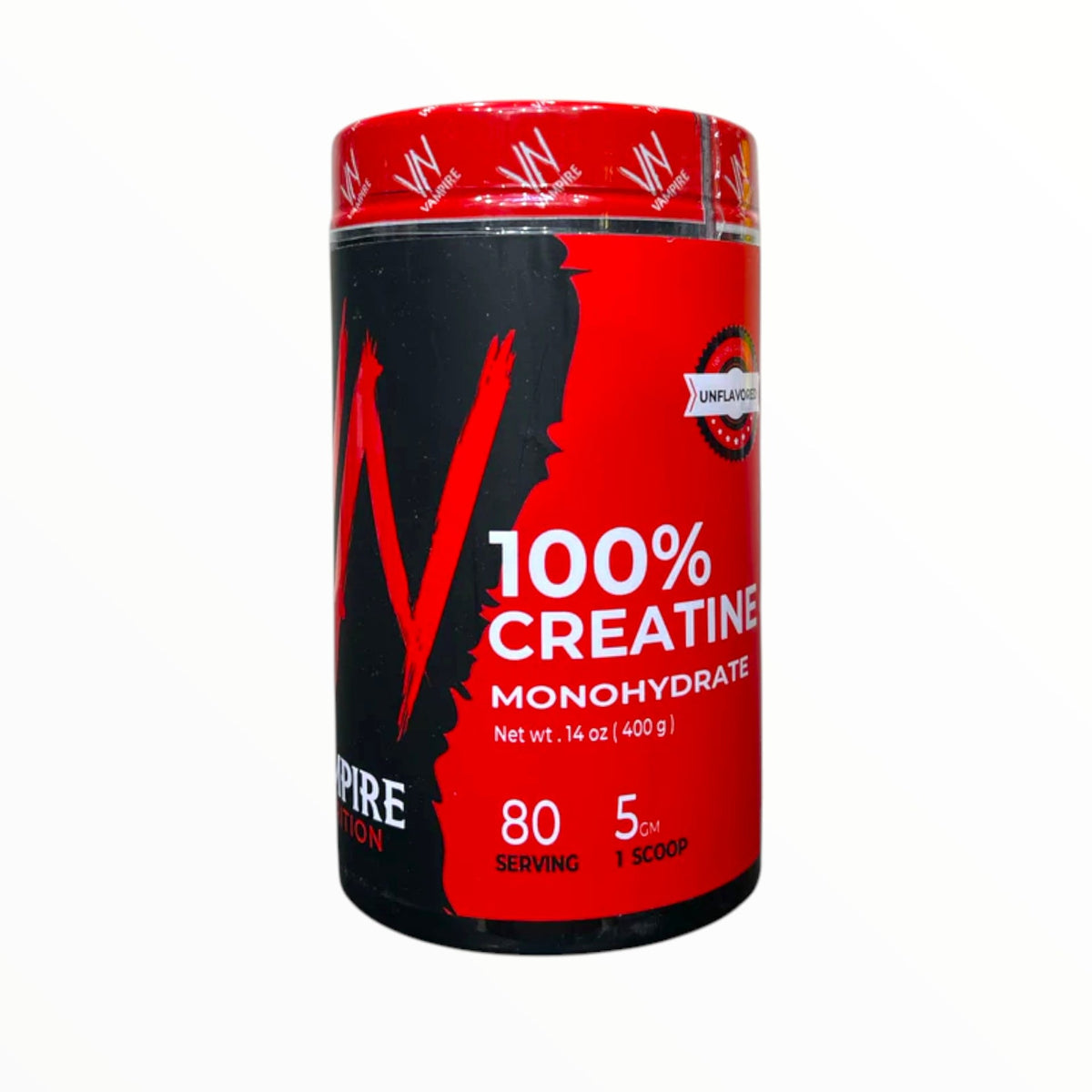 ‏Vampire Nutrition 100% Creatine Monohydrate 80servings - 400gm unflavored